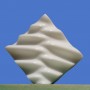 Indented ashlar No. 2 - Carrara white marble - 1992