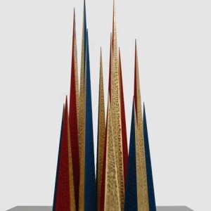 Omaggio gotico - Legno dorato e colorato - 2013